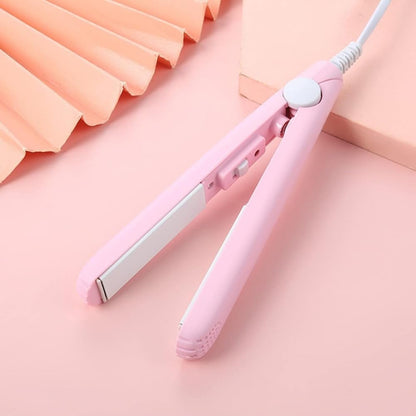 Mini Hair Curler, Ceramic Curler for Short and Fine Hair, 2 in 1 Mini Straightener with Travel Box, Hair Styling Tools