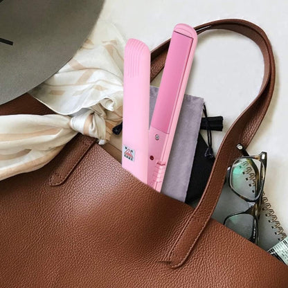 Mini Hair Curler, Ceramic Curler for Short and Fine Hair, 2 in 1 Mini Straightener with Travel Box, Hair Styling Tools