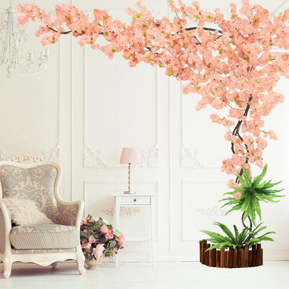 4 Pack 6.5 FT Champagne Pink Cherry Blossom Vines with LED Lights