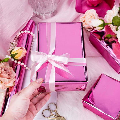 Dark Pink Wrapping Paper Roll - 17 In X 33 Ft(46.5 sq.ft.)