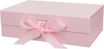 10.5"x7.5"x3.1" Pink Magnetic Gift Box with Lid & Ribbon for Present