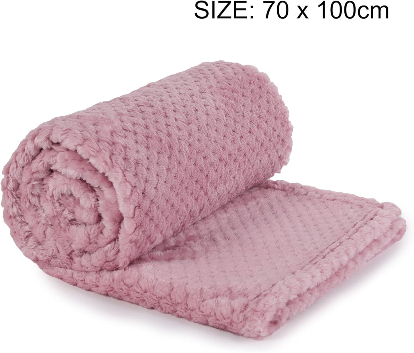 uxcell Fluffy Knitted Pet Blanket for Kitten Doggy 27x40 Pink