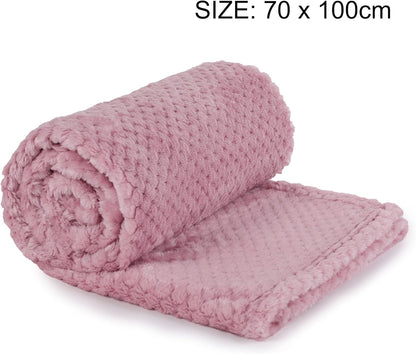 uxcell Fluffy Knitted Pet Blanket for Kitten Doggy 27x40 Pink