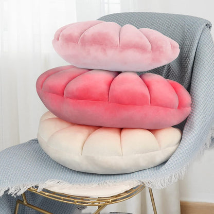 Seashell Pillow Sea Shaped Decorative Princess Throw Pillow 3D Velvet Soft Ocean Cute Throw Pillows for Bed Couch Chair Sofa Room 13.4 X 9.8 inch