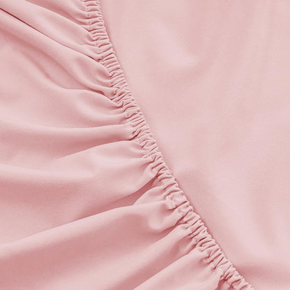 Twin Size 4 Piece Sheet Set - Hotel Luxury Bedding for Twin Size Bed - Soft and Breathable Bed Sheets Set - Deep Pocket Sheets,Wrinkle & Fade Resistant(Twin, Baby Pink)
