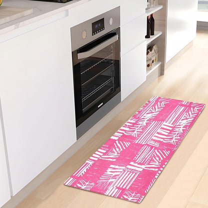 Bath Mat, Soft Absorbent Non Slip Bath Rug, Abstract Pink Stripe Bath Mats for Bathroom, Living Room Bedroom Home Mat Floor, Dry Quickly, Machine Washable 20 x 39 Inch