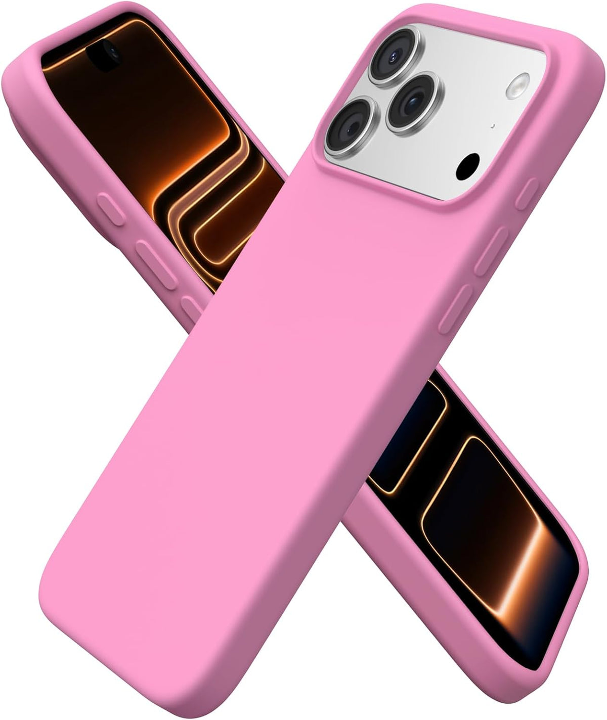 for iPhone 17 Pro Max Case, Liquid Silicone, Peach Pink