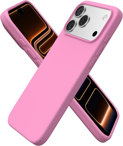 for iPhone 17 Pro Max Case, Liquid Silicone, Peach Pink
