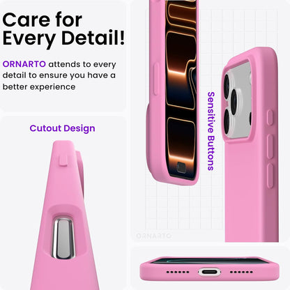for iPhone 17 Pro Max Case, Liquid Silicone, Peach Pink
