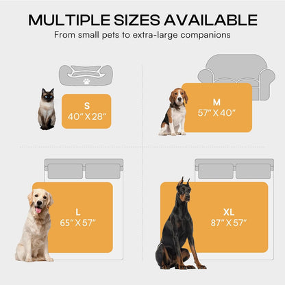 Waterproof Bed Blanket Washable,Soft Sherpa Fleece Puppy Reversible Throw Blankets for Medium Large Dog Cat,Furniture Cover Protector Couch from Liquid Pee and Pet Fur,Pink White,85" x 57"