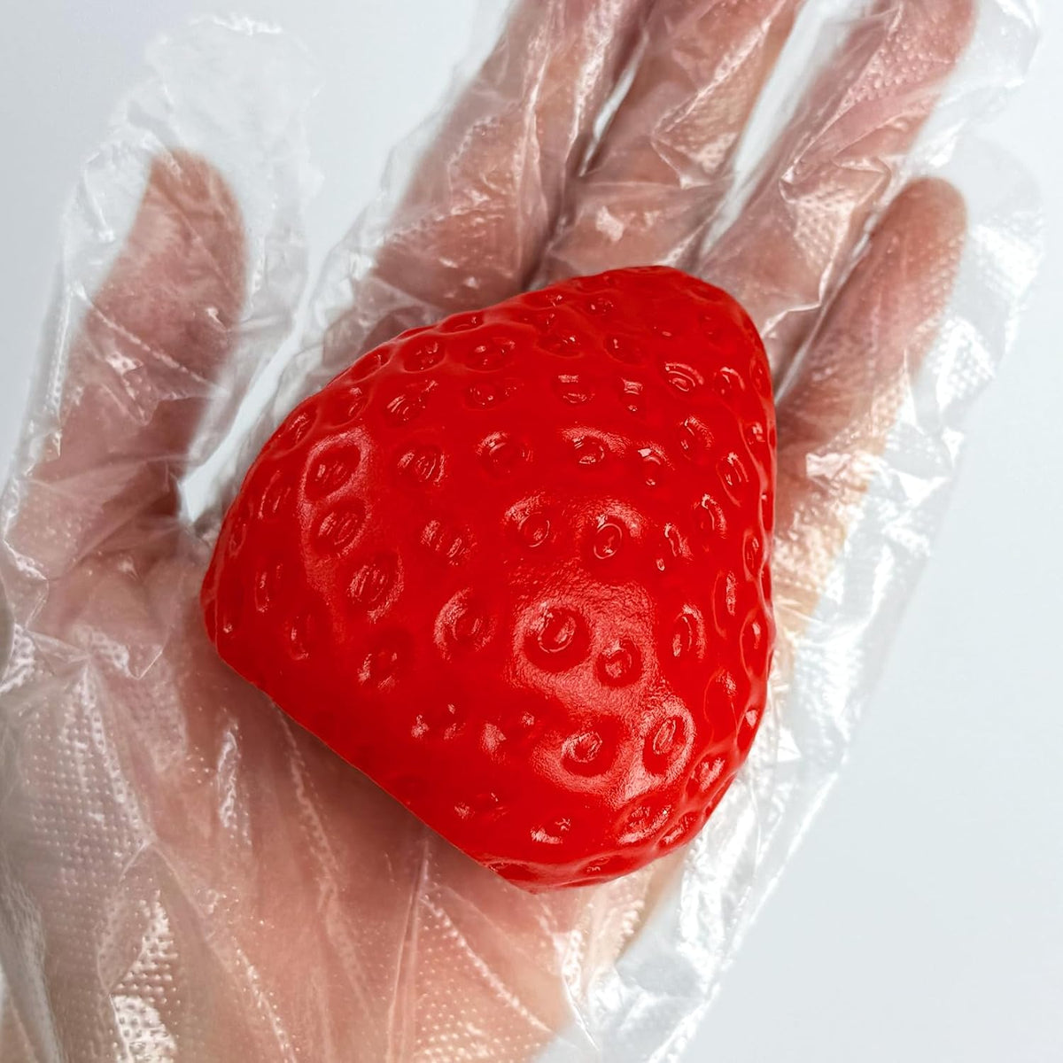 2PCS Big Strawberry Squishies for Adults Relaxation, Handmade Sticky Squishies Strawberry