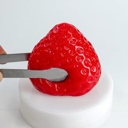 2PCS Big Strawberry Squishies for Adults Relaxation, Handmade Sticky Squishies Strawberry