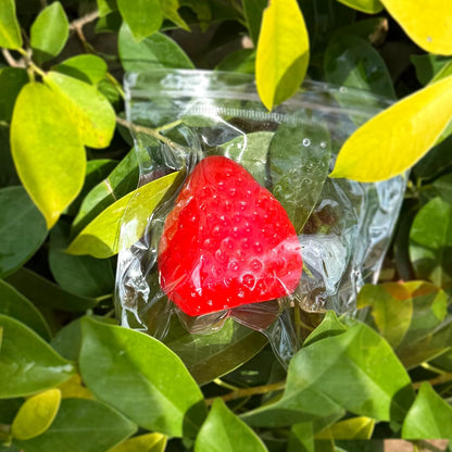2PCS Big Strawberry Squishies for Adults Relaxation, Handmade Sticky Squishies Strawberry