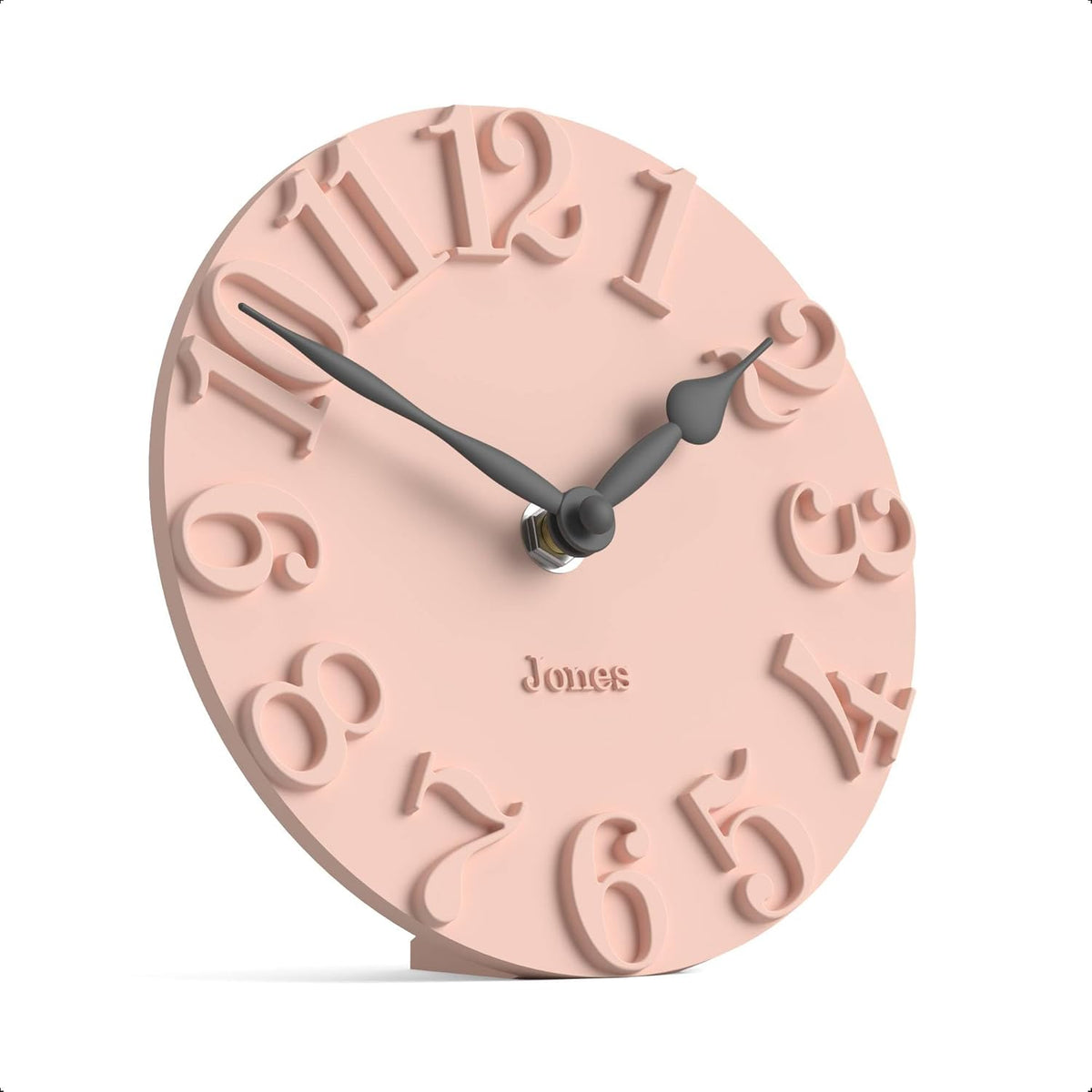 ® Hampstead Desk Clock | Freestanding | Rose Pink | Elegant Raised Moulded Numerals | Ideal for Shelf, Mantel, Living Room, Home Office or Bedside