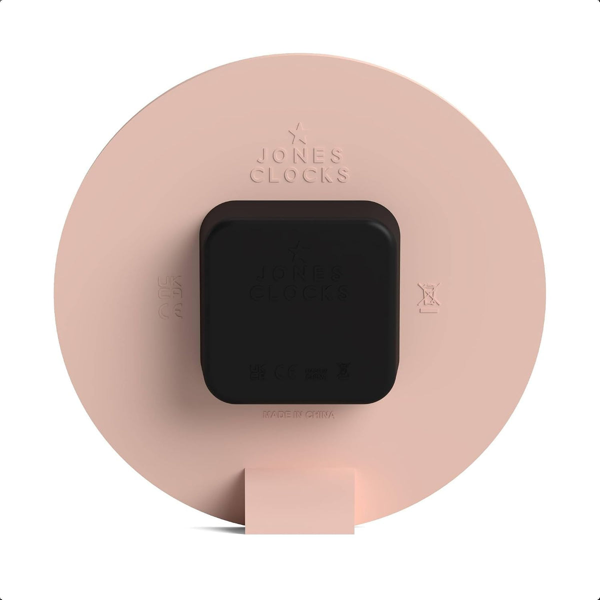 ® Hampstead Desk Clock | Freestanding | Rose Pink | Elegant Raised Moulded Numerals | Ideal for Shelf, Mantel, Living Room, Home Office or Bedside
