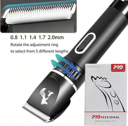 Professional Dog Clippers for Thick Coats - Heavy Duty Pet Grooming Clippers with Powerful Motor & Detachable Blades, Corded Hair Shears,Swiftly Trim Dogs, Cats, Sheep,Horses Dense Fur