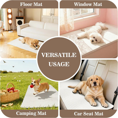 MYSKY HOME 100% Waterproof Couch Cover for Dogs Washable, Non Slip Couch Covers for 2 Cushion Sofa Pet Friendly, Thick Soft Sofa Covers Slipcovers Blanket Dog Bed Cover, Cream, 35"x70.9"
