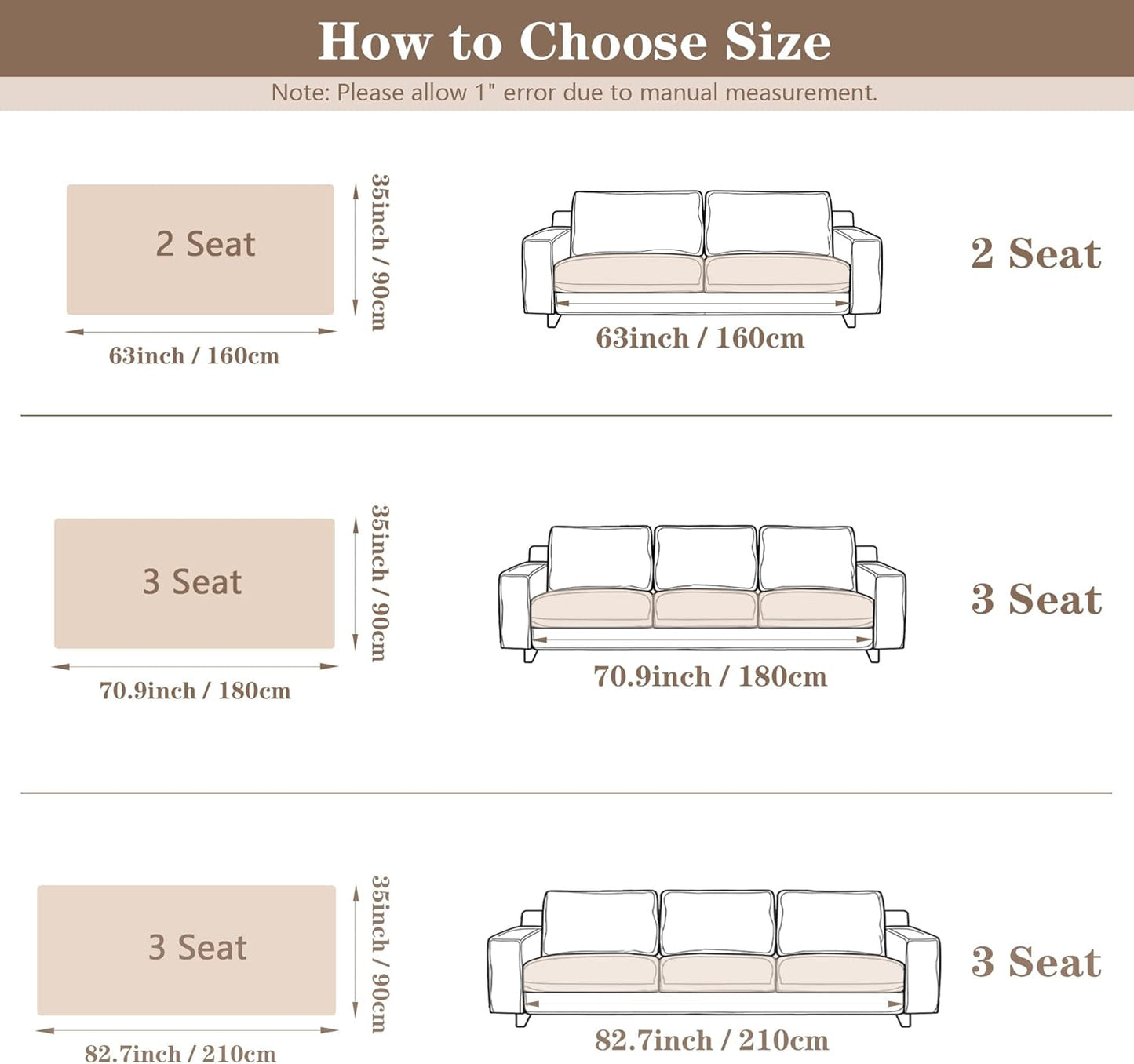 MYSKY HOME 100% Waterproof Couch Cover for Dogs Washable, Non Slip Couch Covers for 2 Cushion Sofa Pet Friendly, Thick Soft Sofa Covers Slipcovers Blanket Dog Bed Cover, Cream, 35"x70.9"