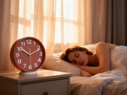 8-Inch Pink Modern Wall Clock – Silent Non-Ticking, 3D Large Numbers, Accurate Timekeeping | Decorative Wall & Desk Clock with Stand for Living Room, Bedroom, Kitchen, or Office