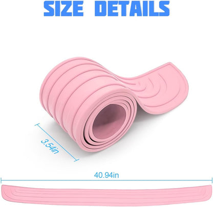Non-Slip Rubber Car Rear Bumper Guard Strip, Pink/40.9"x3.5"