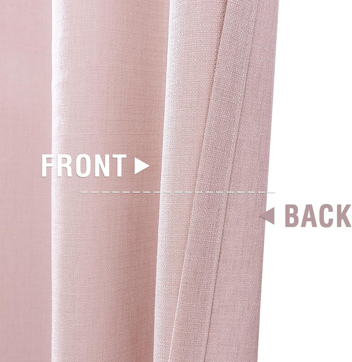 Pink Casual Weave Valance Curtains 18 Inches Rod Pocket 1 Panel