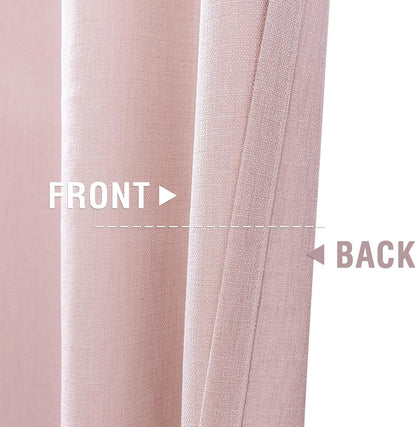 Pink Casual Weave Valance Curtains 18 Inches Rod Pocket 1 Panel