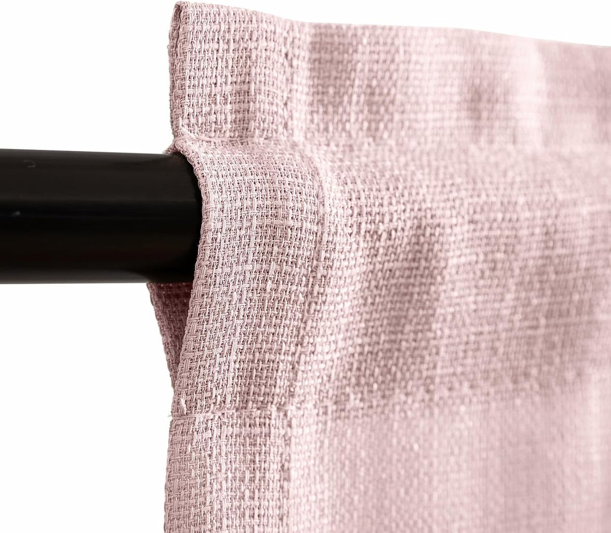 Pink Casual Weave Valance Curtains 18 Inches Rod Pocket 1 Panel
