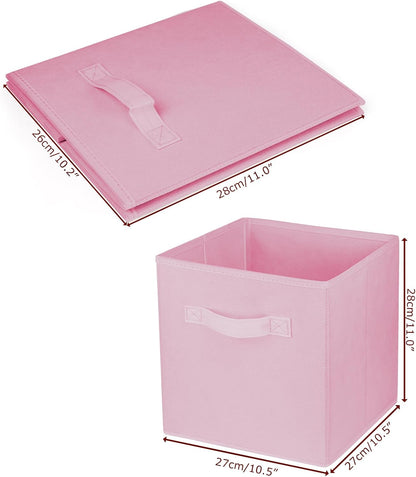 2Pcs Storage Cubes,10.5 Inch Collapsible Storage Bins,Fabric Foldable Bins
