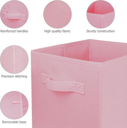 2Pcs Storage Cubes,10.5 Inch Collapsible Storage Bins,Fabric Foldable Bins