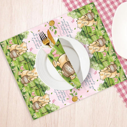 100pcs Bear Paper Napkins Decorative Bathroom Napkins Guest Disposable Pink Bear Hand Towels Dinner Party Napkins for Birthday Party Baby Shower Decorations