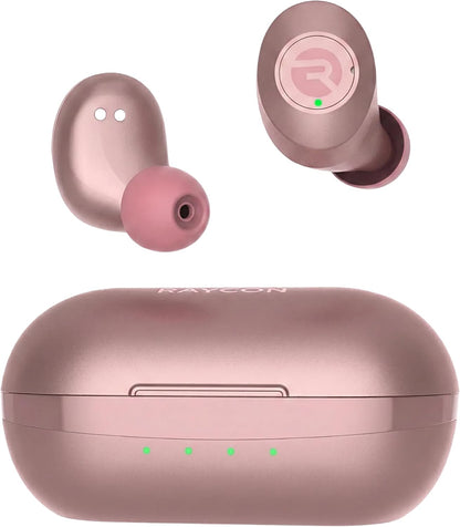Raycon Everyday Bluetooth Wireless Earbuds with Microphone - Active Noise Cancelling, Sweat & Water-Resistant Earphones, Ear Buds Wireless Bluetooth (Rose Gold)