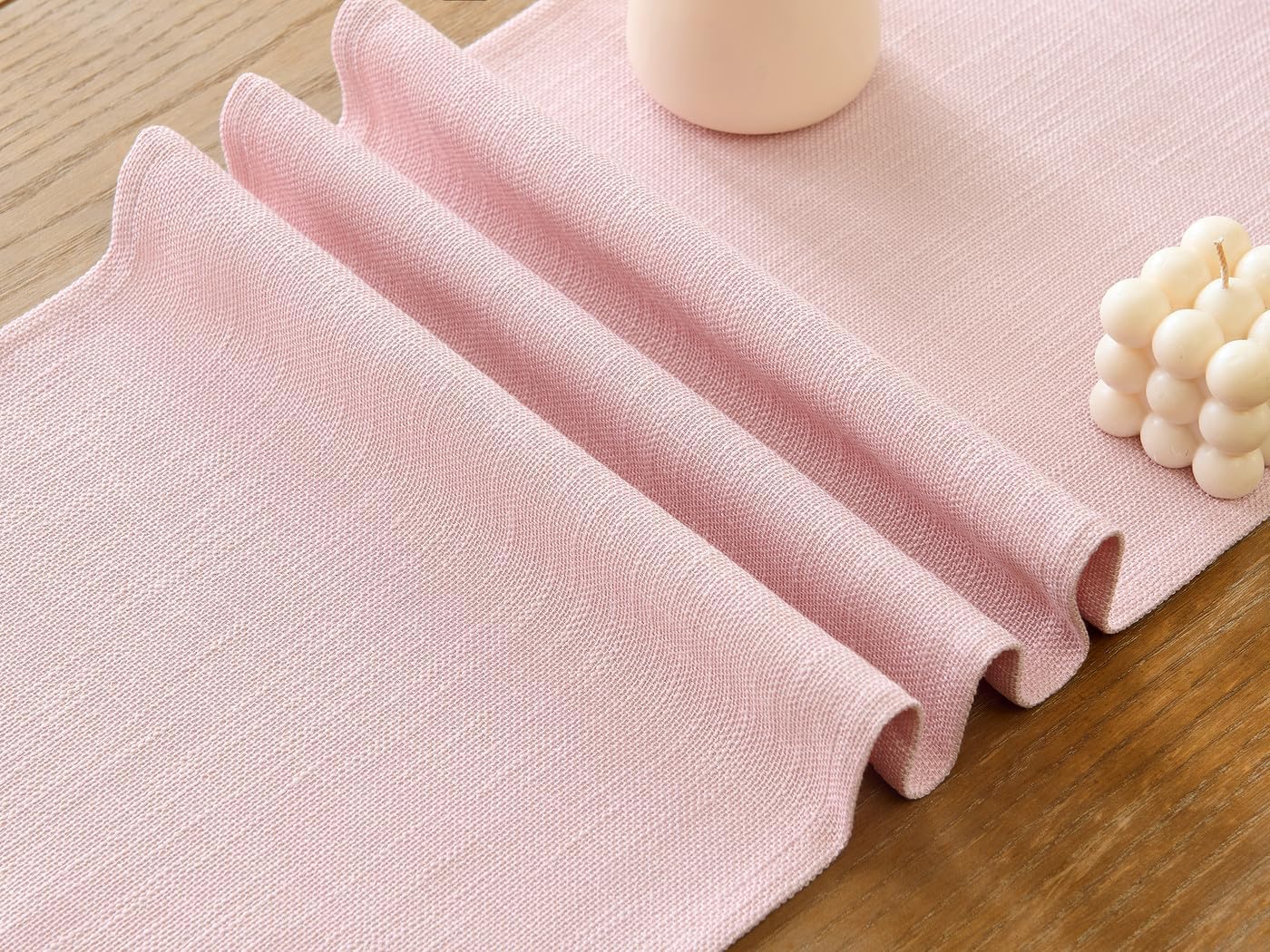 Pink Table Runner Seasonal Fall Summer Table Runners 72 Inches Long Pink Spring Farmhouse Rustic Washable Table Runner Kitchen Dining Table Decoration for Home Party Decor 13x72 Inches