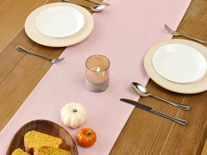 Pink Table Runner Seasonal Fall Summer Table Runners 72 Inches Long Pink Spring Farmhouse Rustic Washable Table Runner Kitchen Dining Table Decoration for Home Party Decor 13x72 Inches