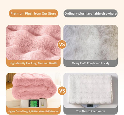 SOMAHE Soft Faux Fur Cat Blanket, Washable, Small 22x18 Soft Pink