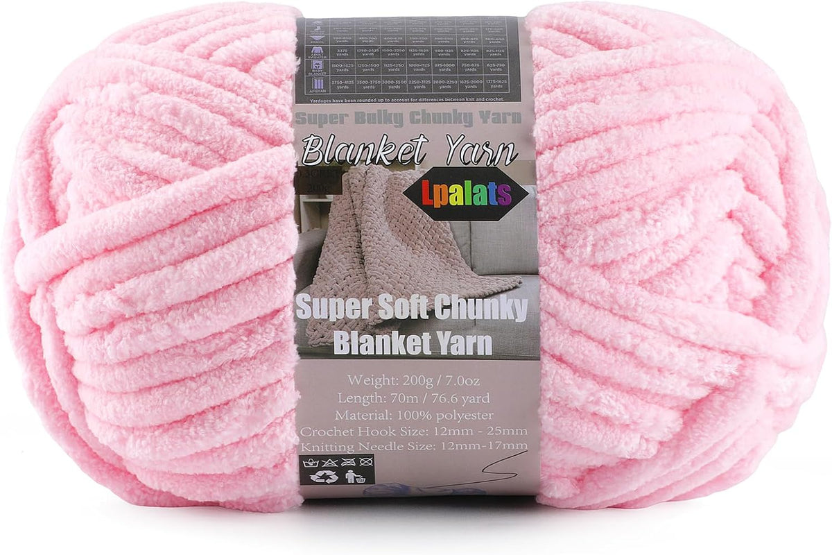 Chunky Yarn for Crocheting - Chenille Yarn for Crochet Blanket Soft