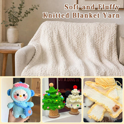 Chunky Yarn for Crocheting - Chenille Yarn for Crochet Blanket Soft