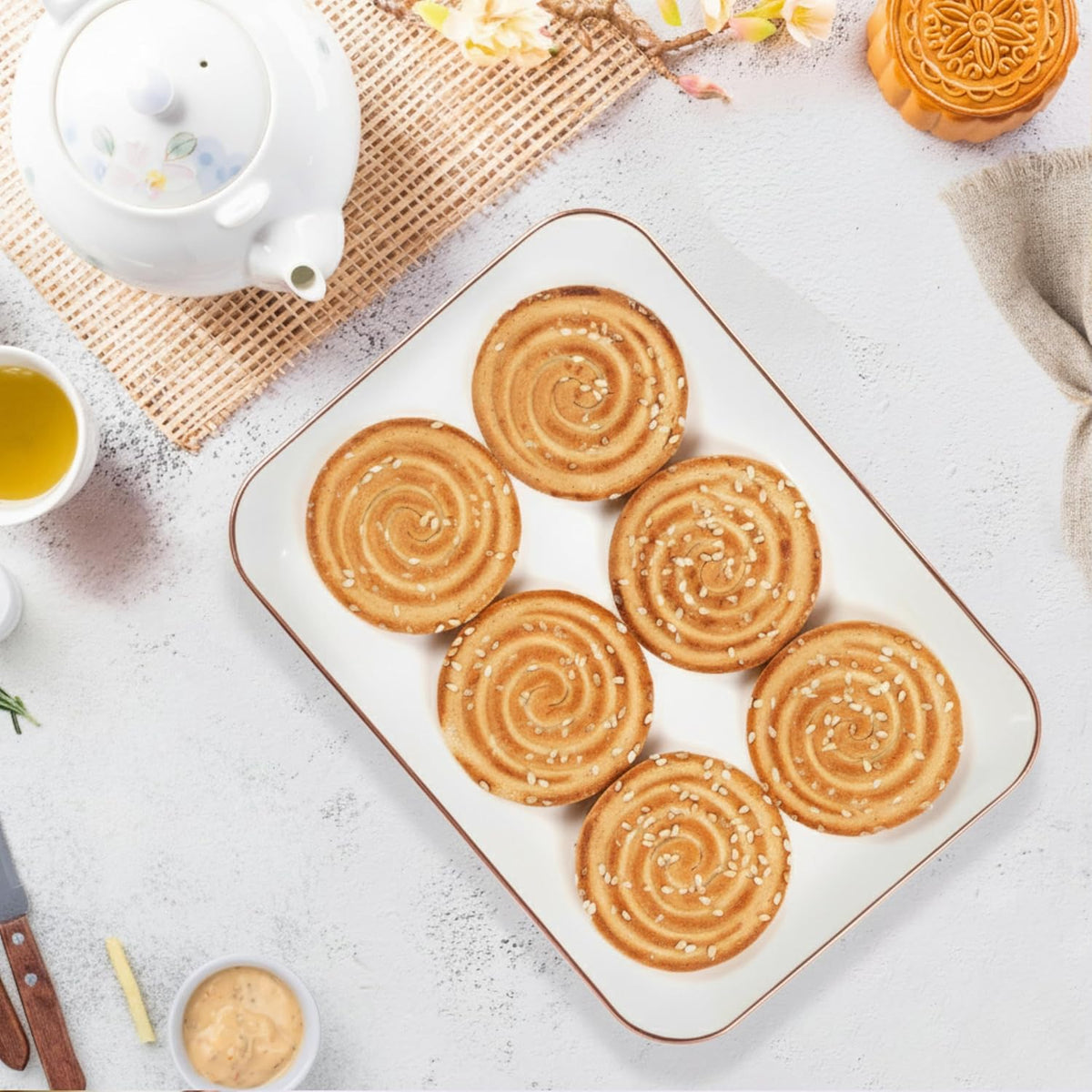 3 Pack Rose Gold Plastic Serving Trays for Party - Rose Gold Serving Tray 8 x 11 Inch - Heavy Duty Dessert Trays for Food - Rectangular Party Serving Trays for Entertaining