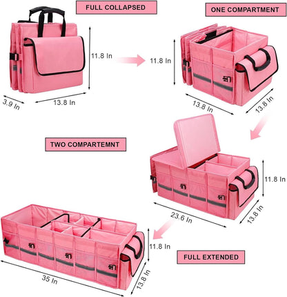 Car Trunk Organizer and Storage for Car, SUV & Sedan, Large