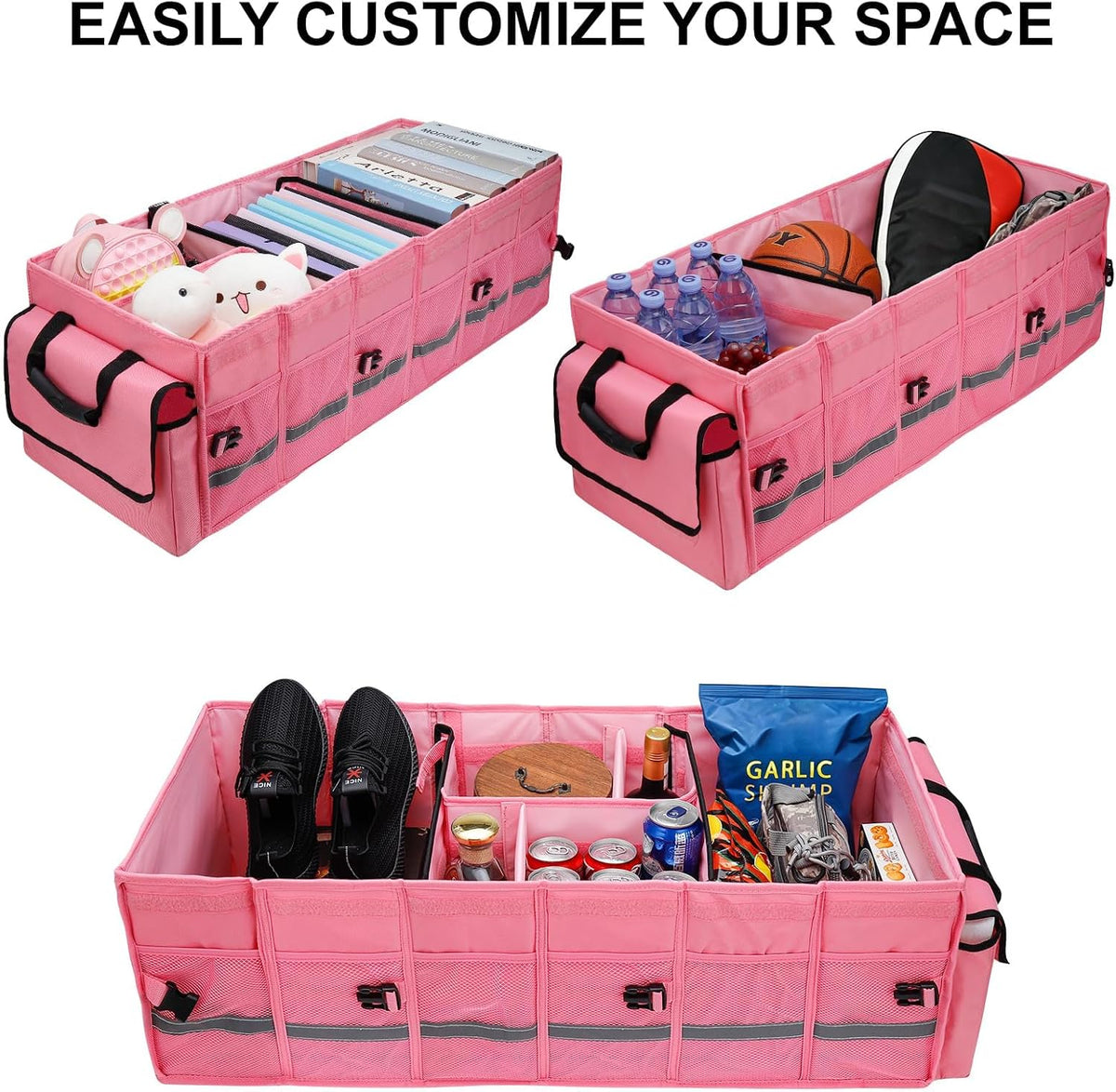 Car Trunk Organizer and Storage for Car, SUV & Sedan, Large