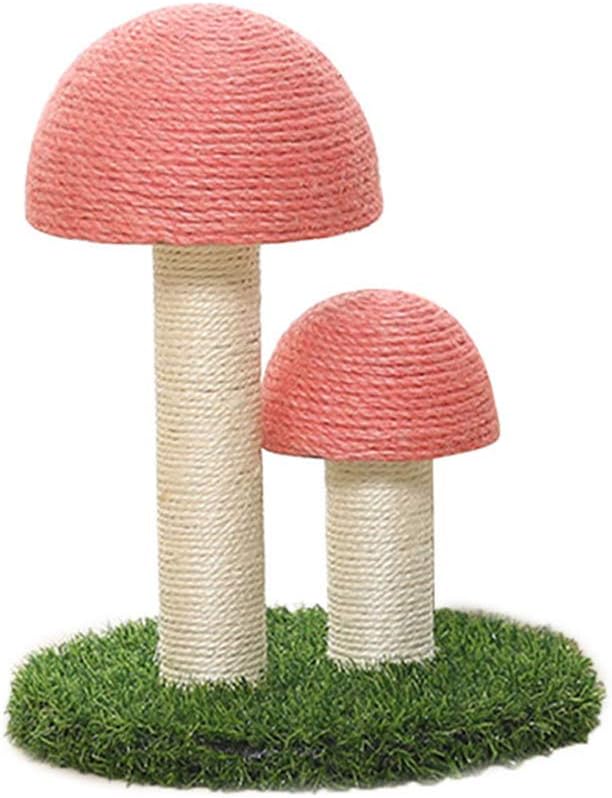 Cat Scratching Post Mushrooms Scratching Post Simulated Lawn Cat Climbing Frame Sisal Cat Scratcher Kittens Toy Home Furniture Protection Pink