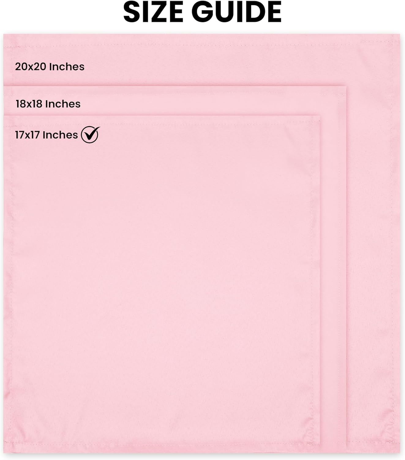 Utopia Home [24 Pack, Pink] Cloth Napkins 17x17 Inches, 100% Polyester Hemmed Edges, Washable and Reusable Ideal for Parties, Weddings and Dinners