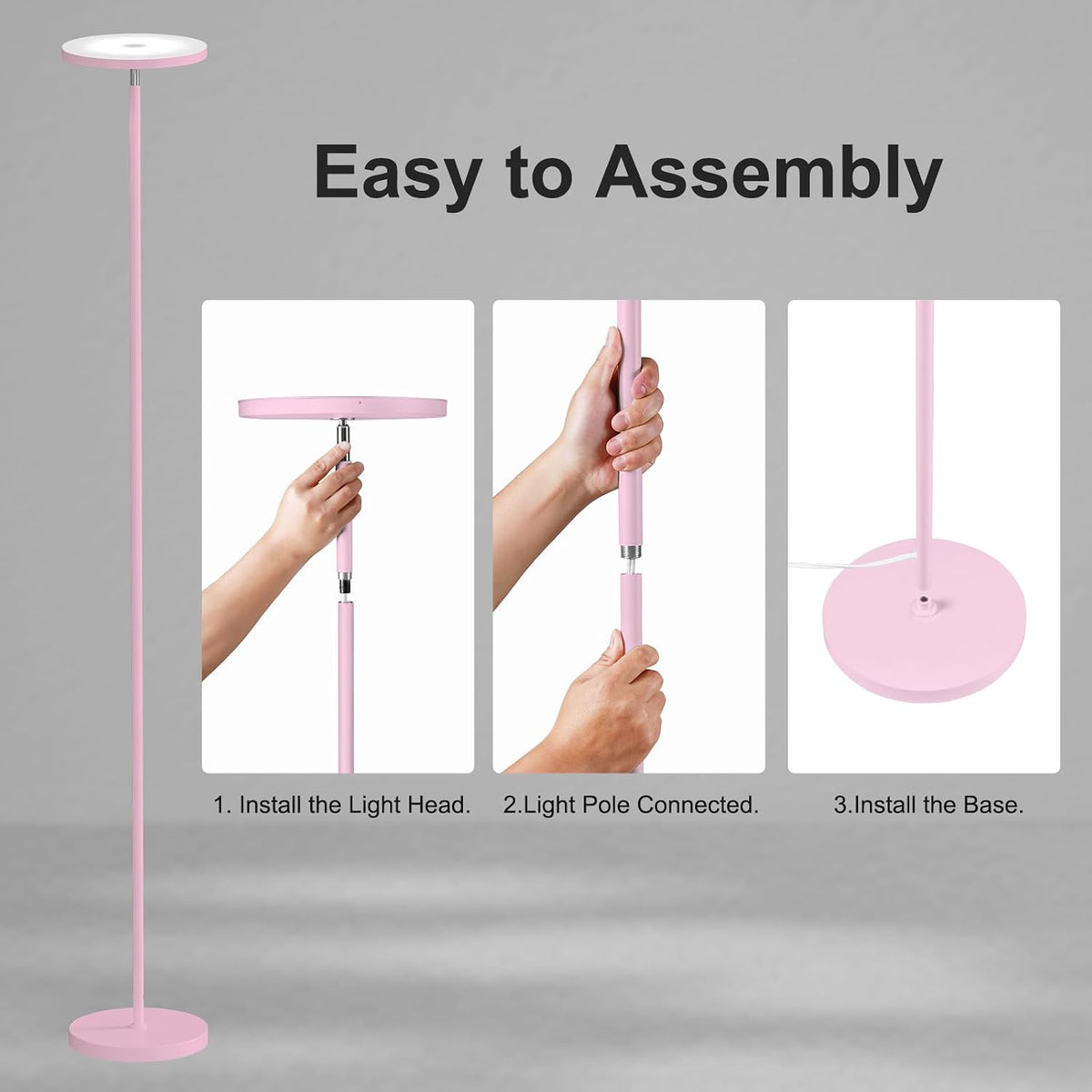 Floor Lamps for Living Room，LED Standing Lamp with Remote Control