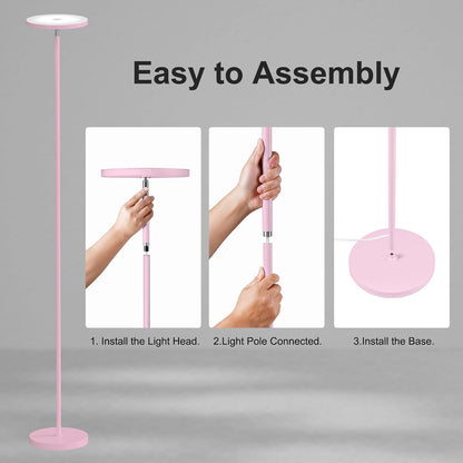 Floor Lamps for Living Room，LED Standing Lamp with Remote Control