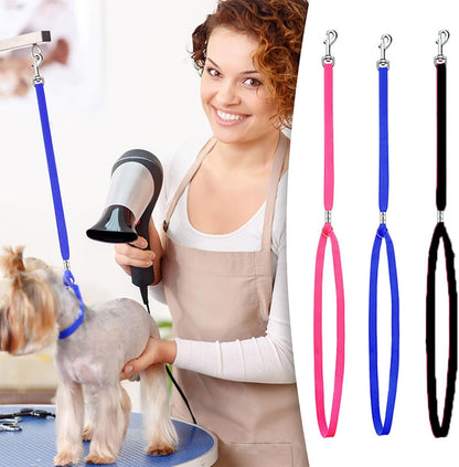 MANON ROSA Pet Grooming Loops - 3Pcs Adjustable Nylon Ropes for Dog & Cat Safety Hands-Free Bathing Tethers, Pet Drying, Washing Supplies for Groomers' Tables
