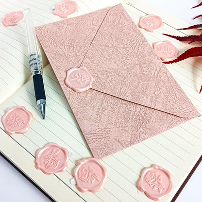 Pollize 25Pcs Rose Wax Seal Stickers, Wedding Invitation Envelope Stickers