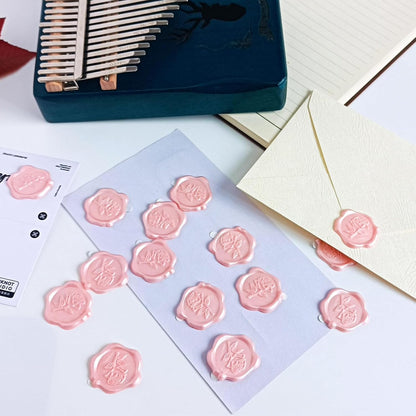 Pollize 25Pcs Rose Wax Seal Stickers, Wedding Invitation Envelope Stickers