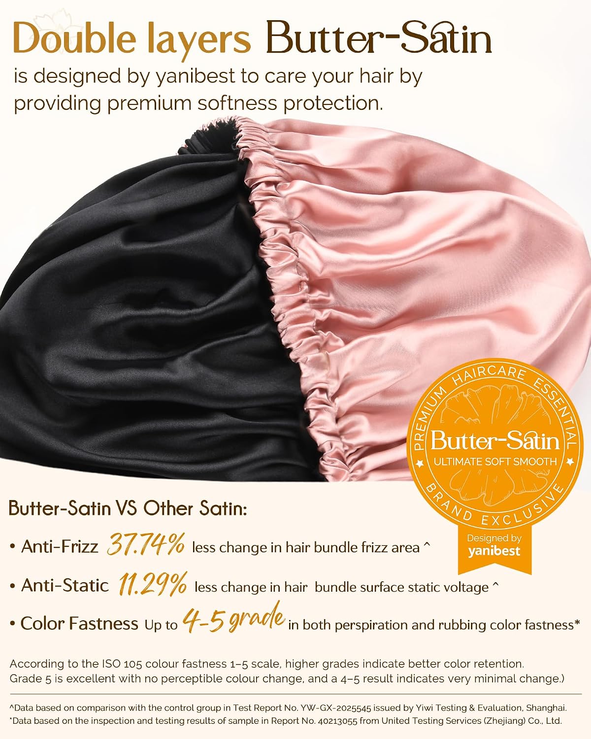 Adjustable Satin Bonnet Double Layer Hair Bonnet for Sleeping Bonnets for Women Hats Curly Natural Hair, Blush Pink