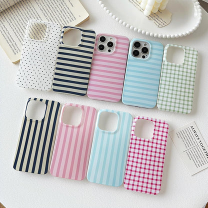 Cute Vertical Striped Case for iPhone 15 Pro Max,Pink