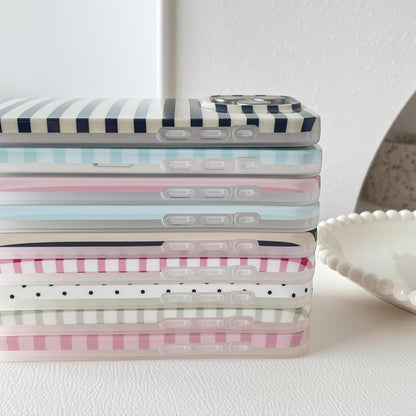 Cute Vertical Striped Case for iPhone 15 Pro Max,Pink