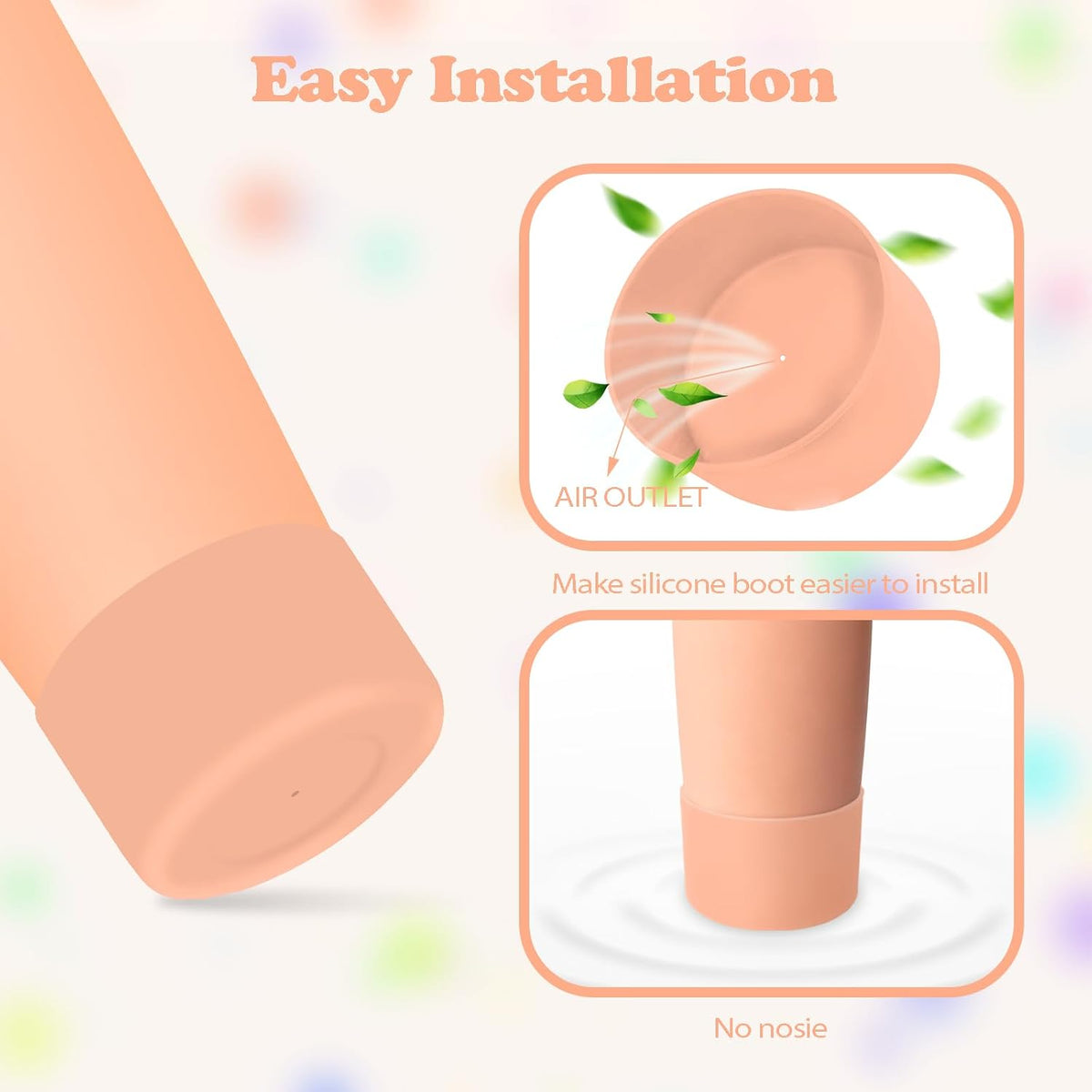 2PCS Silicone Boots for Owala 30oz & 40oz FreeSip Sway Bottles & Tumblers – Non-Slip, Scratch-Resistant, Stability Enhancer for Owala Accessories (Peach of Mind)